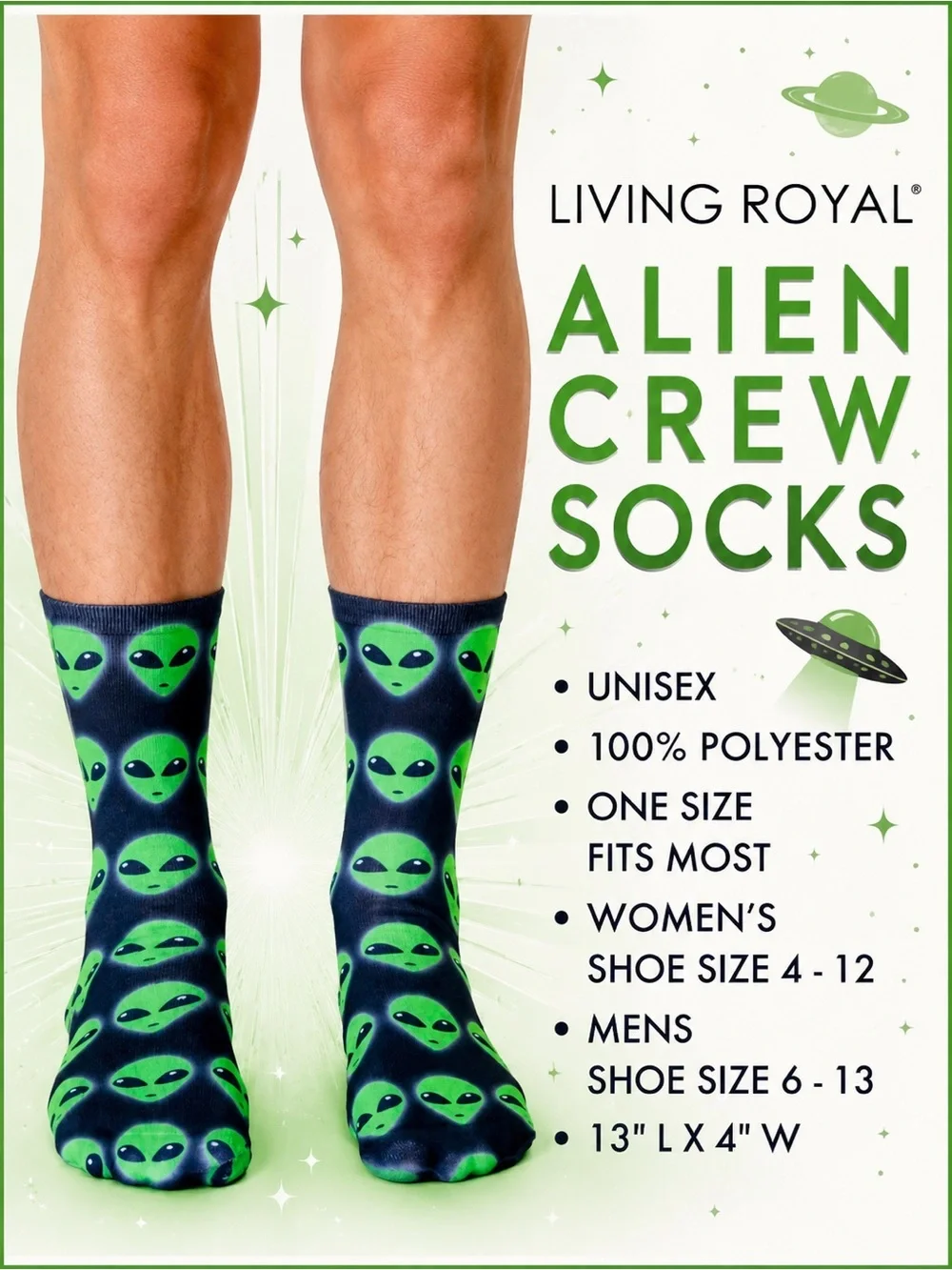 Living Royal Alien Crew Socks Unisex